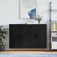 Berkfield Home Wall Mounted Cabinets 2 pcs Black 69.5x34x90 cm
