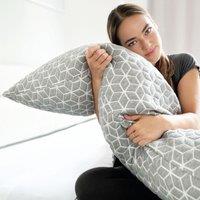 Brightr Sleep Hug Best Full Length Body Pillow for Back & Hips in Grey