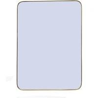 Orsina Gold Effect Frame Wall Mirror With Deep Frame, Large Rectangle Decorative Mirror With Soft Rounded Corners