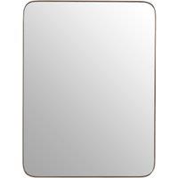 Orsina Gold Effect Frame Wall Mirror With Deep Frame, Large Rectangle Decorative Mirror With Soft Rounded Corners in Silver
