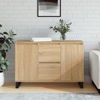 Berkfield Home Sideboard Sonoma Oak 104x35x70 cm Engineered Wood in Brown | Size: 104 x 35 x 70 cm