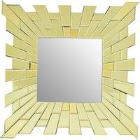 Orsina Glitzy Small Square Wall Mirror in Gold