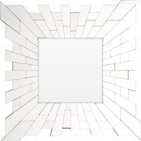 Orsina Glitzy Small Square Wall Mirror in Silver