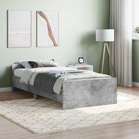 Bed Frame Concrete Grey 90x200 cm Engineered Wood