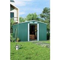 Green Metal Outdoor Garden Tool Storage Shed