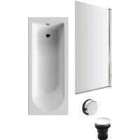 Balterley Round 1700x700 Bath Set - Leg Set, Chrome Screen & Chrome Waste in White