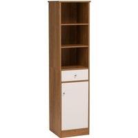 Orsina Practical Design Oak Effect Floor Standing Cabinet, Stylish Display Cabinet, Slim Design Storage Unit in Natural