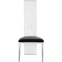 Orsina Durable Silver Finish Dining Chair, Versatile Modern Chair For Dinner, Sleek Luxury Chair For Livingroom