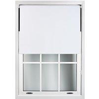 Furnished White Blackout Roller Blinds - Trimmable Window Shade for Home & Office | Size: 230 cm width x 165 cm drop