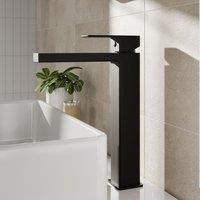 Balterley Square Tall Mono Basin Mixer Tap, High Rise Design - Matt Black