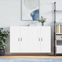 Berkfield Home Wall Mounted Cabinets 2 pcs White Engineered Wood