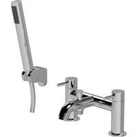 Balterley Round Bath Shower Mixer Tap with Shower Kit Chrome in Silver