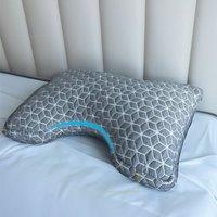 Brightr Sleep MoonHug Adjustable Memory Foam Pillow in Grey