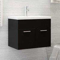 Berkfield Home Sink Cabinet Black 60x38.5x46 cm Engineered Wood