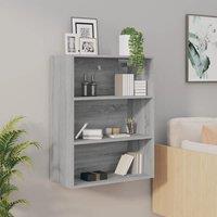Berkfield Home Hanging Wall Cabinet Grey Sonoma 69.5x32.5x90 cm