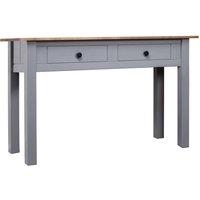 Berkfield Home Console Table Grey 110x40x72 cm Solid Pine Wood Panama Range | Size: 110 x 40 x 72 cm