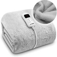 Dreamcatcher Electric Heated Blanket Throw Soft Fleece Faux Fur Polyester Washable Overblanket 9 Timer & Heat Settings 160 x 130cm