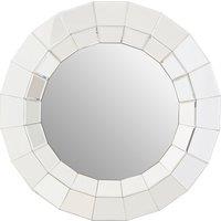 Orsina Puzzle Round Wall Mirror in Silver