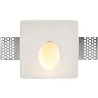 Netlighting Zeke Recessed Wall Light Trimless Square 1.5W White Plaster