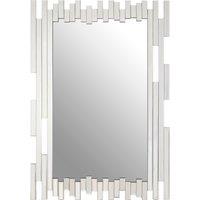 Orsina Puzzle Wall Mirror with Cut Out Frame in Silver