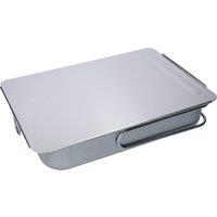 KitchenCraft Stainless Steel Oven, BBQ & Stovetop Smoker Tray, 38 x 29cm in Silver | Size: 38 x 29 cm