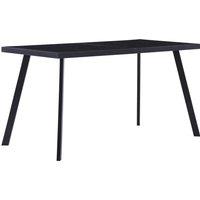 Berkfield Home Dining Table Black 140x70x75 cm Tempered Glass | Size: 140 x 70 x 75 cm