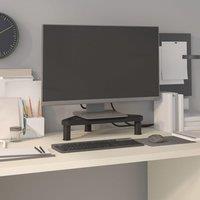 Berkfield Home Corner Monitor Stand Black 49x28x10.5 cm