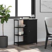 Berkfield Home Sideboard Black 70x30x80 cm Engineered Wood | Size: 70 x 30 x 80 cm