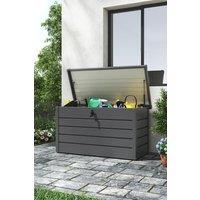 Garden Sanctuary 350L Metal Outdoor Garden Lockable Storage Box in Grey