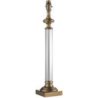 Loops Table Lamp - Antique Brass & Clear Glass - 10W LED E27 - Bedside Light Base Only
