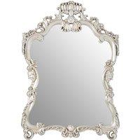 Orsina Champagne Decorative Swirl Design Wall Mirror, Distinctive Mirror With Cartouche Frame, Perfect For Gifting in Gold