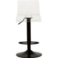 Orsina Modern Acryclic & Black Metal Bar Stool, Luxurious Bar Stool For Kitchen, Comfortable Metal Bar Stool