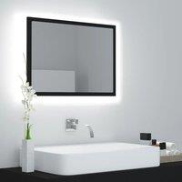 Berkfield Home LED Bathroom Mirror Black 60x8.5x37 cm Acrylic