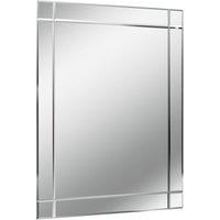 Orsina Milania Etched Border Mirror in Silver