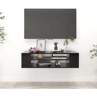 Hanging TV Cabinet Black 100x30x26.5 cm Engineered Wood