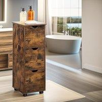 Pirlo Plush Industrial 3 Drawer Storage Unit Rustic Brown