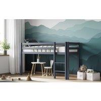 Flair Elara Wooden Shorty Mid Sleeper Bed in Grey | Size: Junior