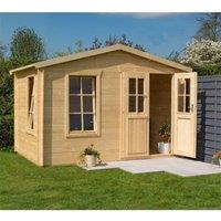 Cheshire 6 x 10 Garden Studio Log Cabin (19mm Wall Thickness) in Natural