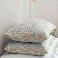 Brightr Sleep Luna 2 pack Best Memory Foam Pillow for Neck Pain & Side Sleepers - Medium Firm in Grey