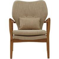 Contemporary Nordic Design Beige Chair, Stylish Design Wooden Chair, Supportive Seating Sturdy Accent Chair