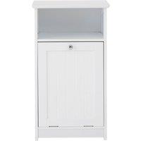 Orsina Slim Storage Floor Cabinet, Big Impact Display Cabinet For Livingroom, Practical Design Storage Unit in White