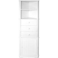 Orsina Versatile Design Corner Unit, Contemporary Shelf Unit For Living Room, Durable Design Corner Sleek Unit in White