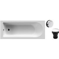 Balterley Round Single Ended 1700x700 Bath Set - Leg Set & Chrome Waste in White