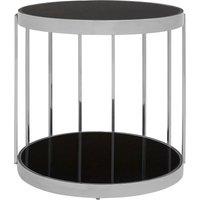 Orsina Durable Silver Cage Design Side Table, Luxurious Finish Side Table By Couch, Modern Design Lounge Table
