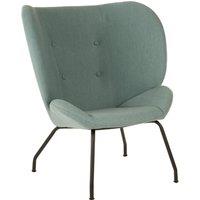 Orsina Light Green Accent Chair, Textured Fabric Upholstery with Button Tufting, Chic Vintage Living Room Chair