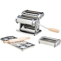 Imperia Italian Pasta Maker Gift Set Machine Ravioli Mould Spaghetti Cutter Rolling Pin in Silver