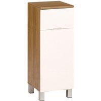 Orsina Vida Oak Effect 1 Drawer 1 Door Standing Cabinet in White