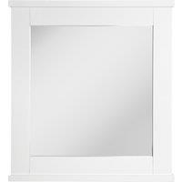 Orsina Rustic Pine Wood Wall Mirror, Decorative Hallway Mirror, Arched Full Length Mirror, White Framed Wall Mirror