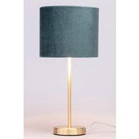 BHS Lighting Velvet Table Lamp in Teal