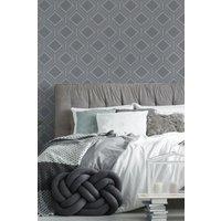 Superfresco Saville Row Geometric Slate Grey Wallpaper | Size: 10000mm x 520mm